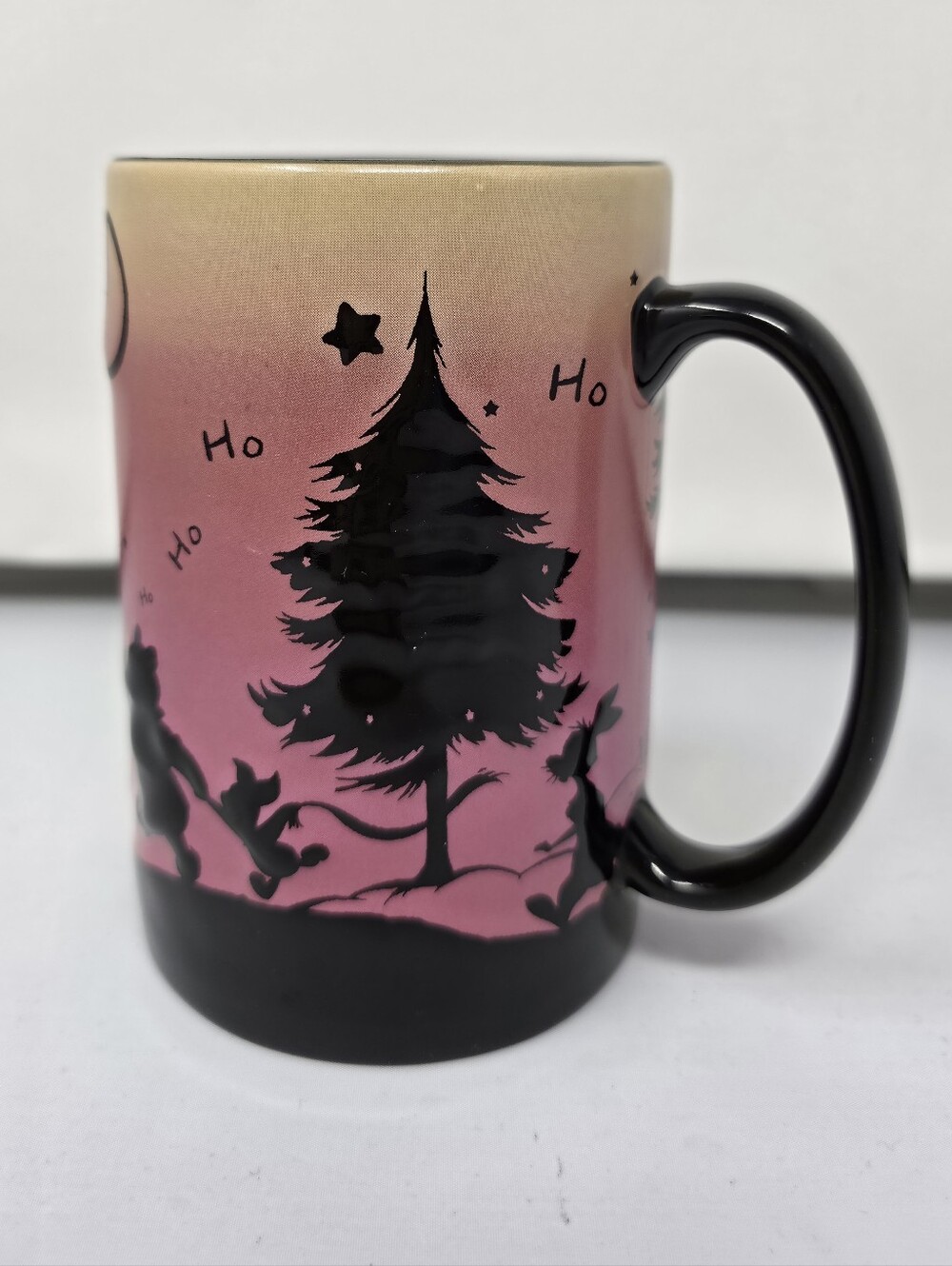Disney Parks Pooh Ho Ho Ho Ombre Sunset  Silhouette Mug  17oz Authentic Original